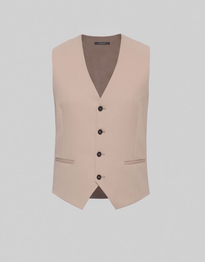 kamizelka lido beżowy slim fit