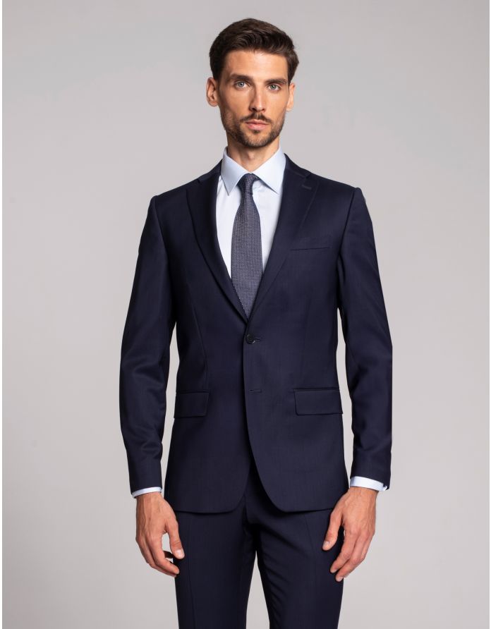 marynarka do zestawu albino granatowy slim fit