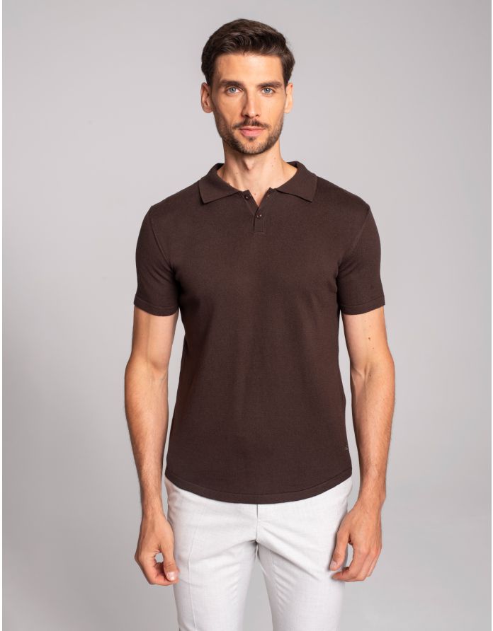 koszulka polo dogliani brąz
