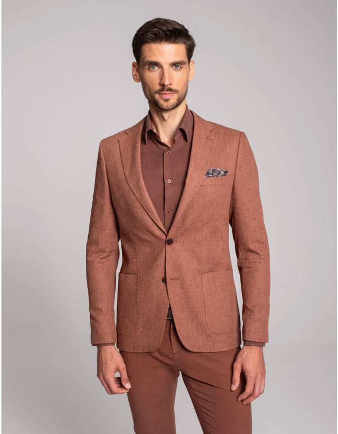 marynarka almese ceglasty slim fit