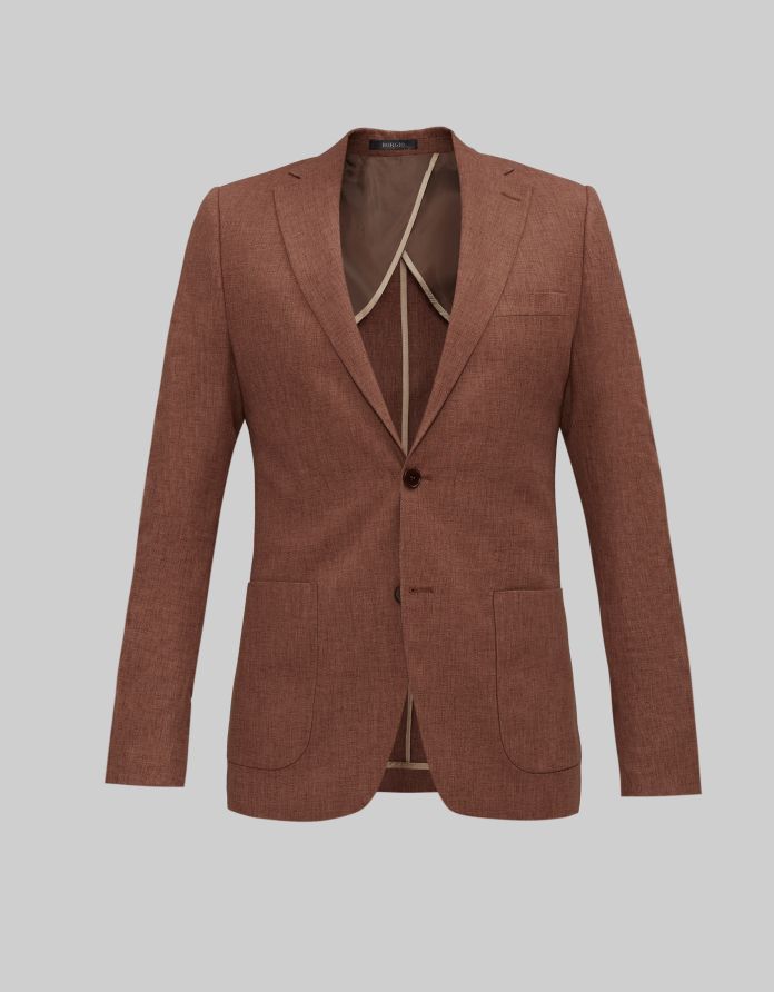 marynarka almese ceglasty slim fit