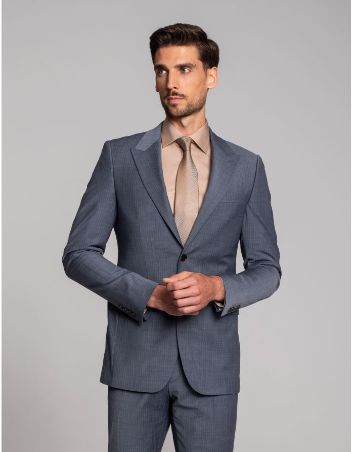 marynarka do zestawu levone niebieski slim fit