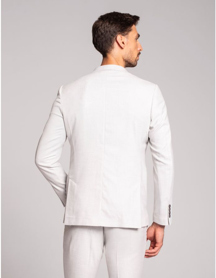 marynarka do zestawu erve szary slim fit