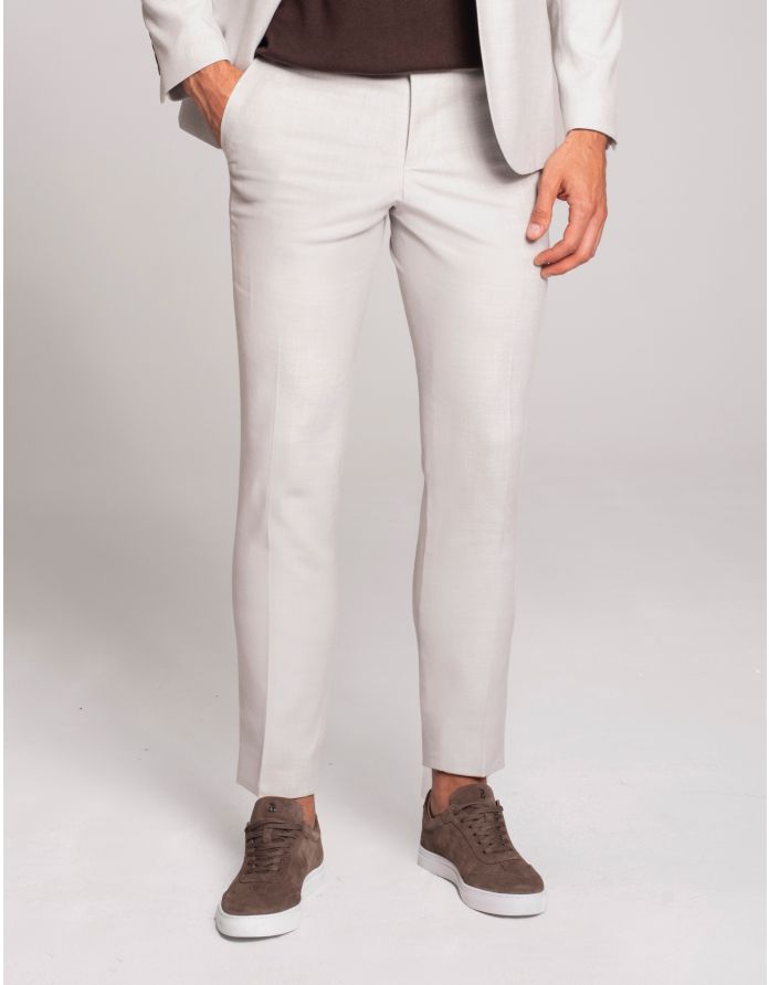 spodnie do zestawu erve szary slim fit