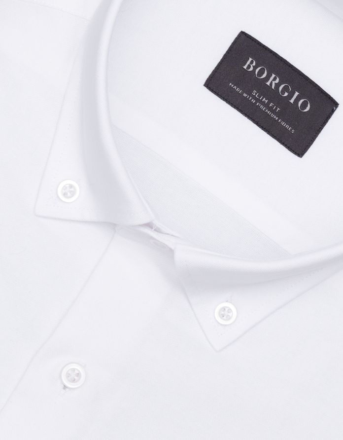 koszula oleggio 00468 długi rękaw biały slim fit