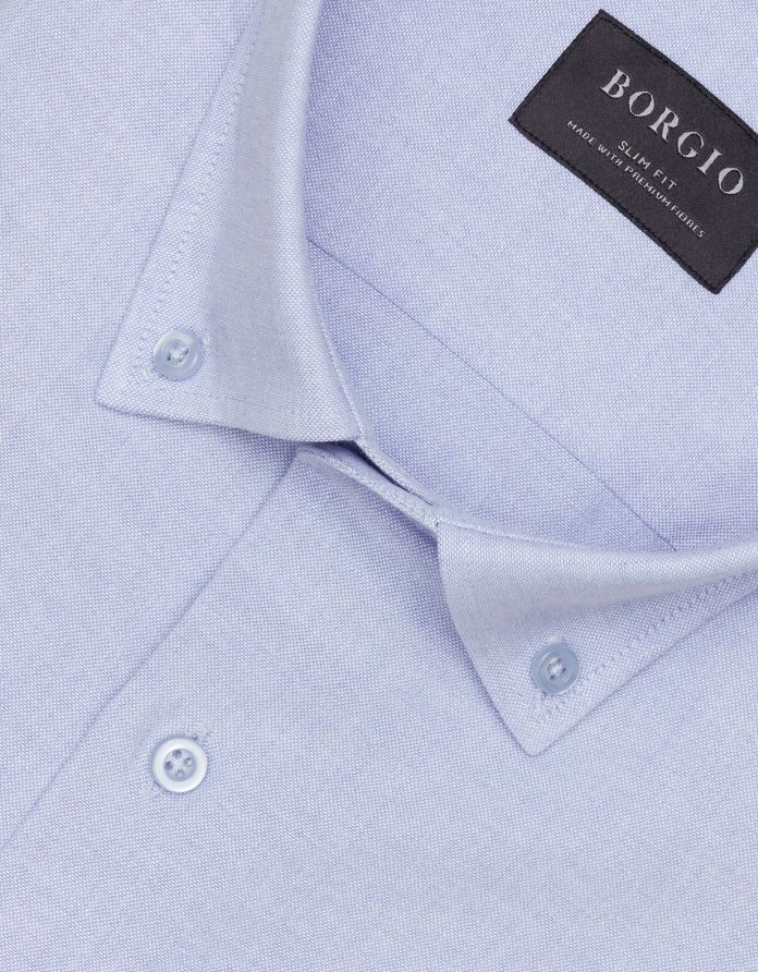 koszula oleggio 00469 długi rękaw błękit slim fit