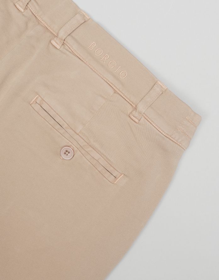 spodnie dresano beżowy slim fit