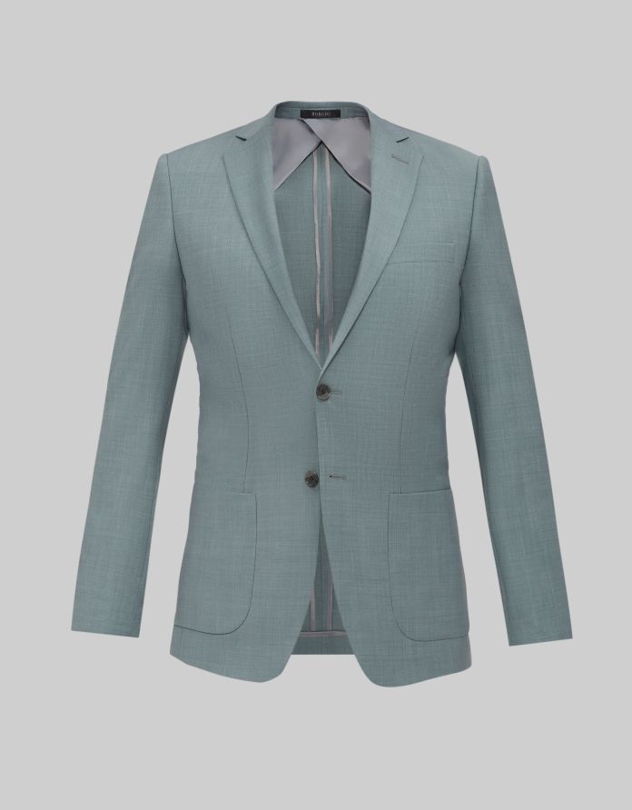 marynarka do zestawu bagaladi zielony slim fit