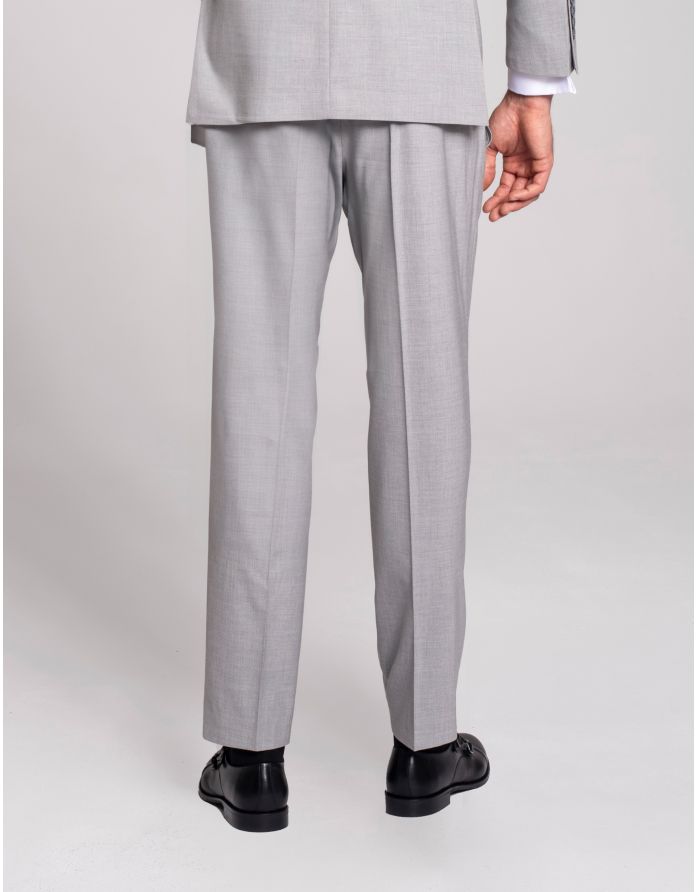 spodnie do zestawu cinaglio szary classic fit