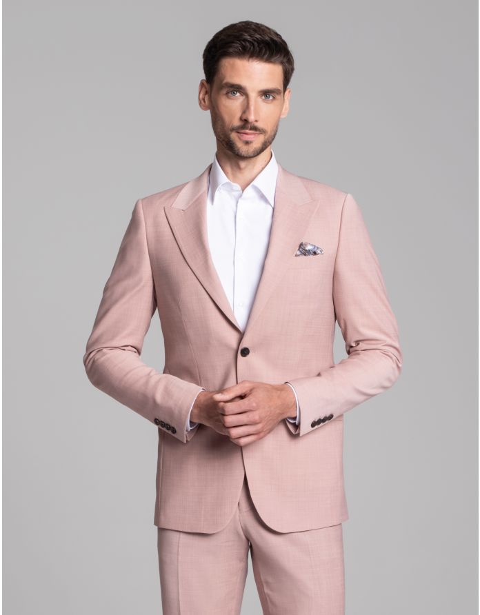 marynarka do zestawu badia róż slim fit