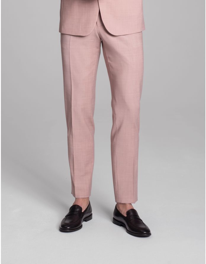 spodnie do zestawu badia róż slim fit