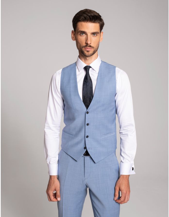 kamizelka bairo slim fit błękit