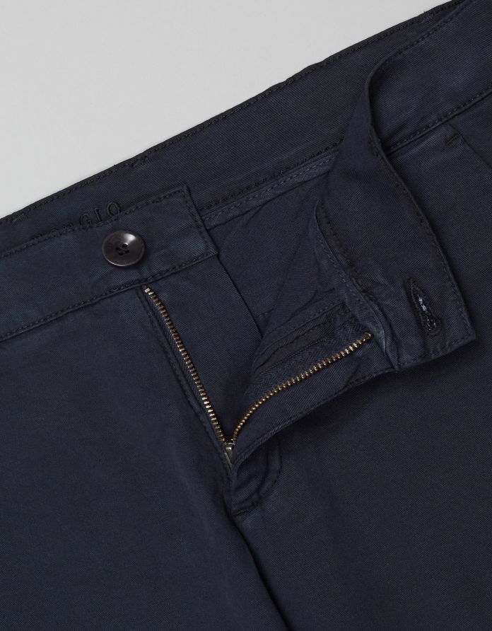 Spodnie tavigliano granatowy slim fit