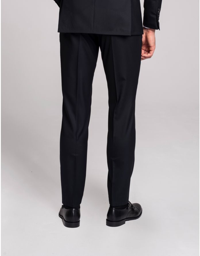 spodnie rosolini 01 granatowy slim fit