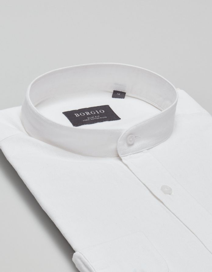 koszula lentane 00483 długi rękaw biały slim fit
