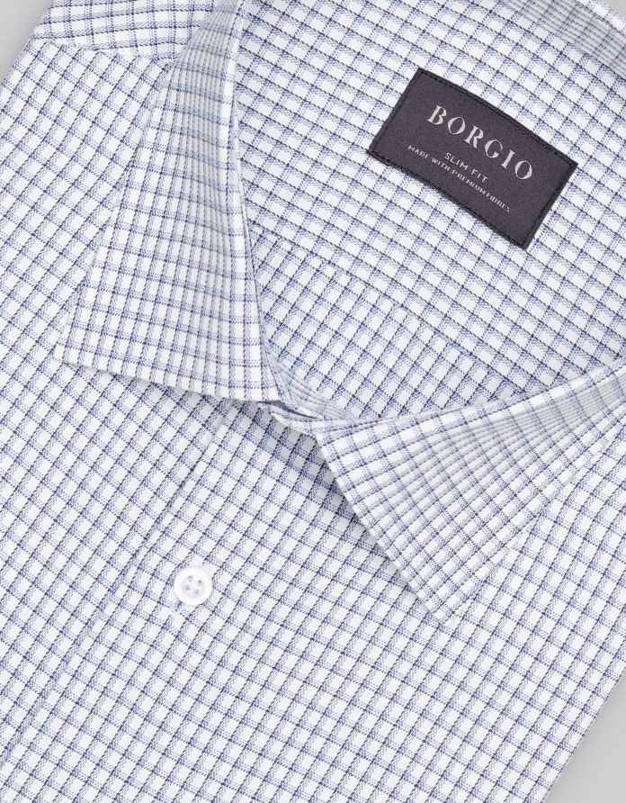 koszula matera 00454 długi rękaw granatowy slim fit