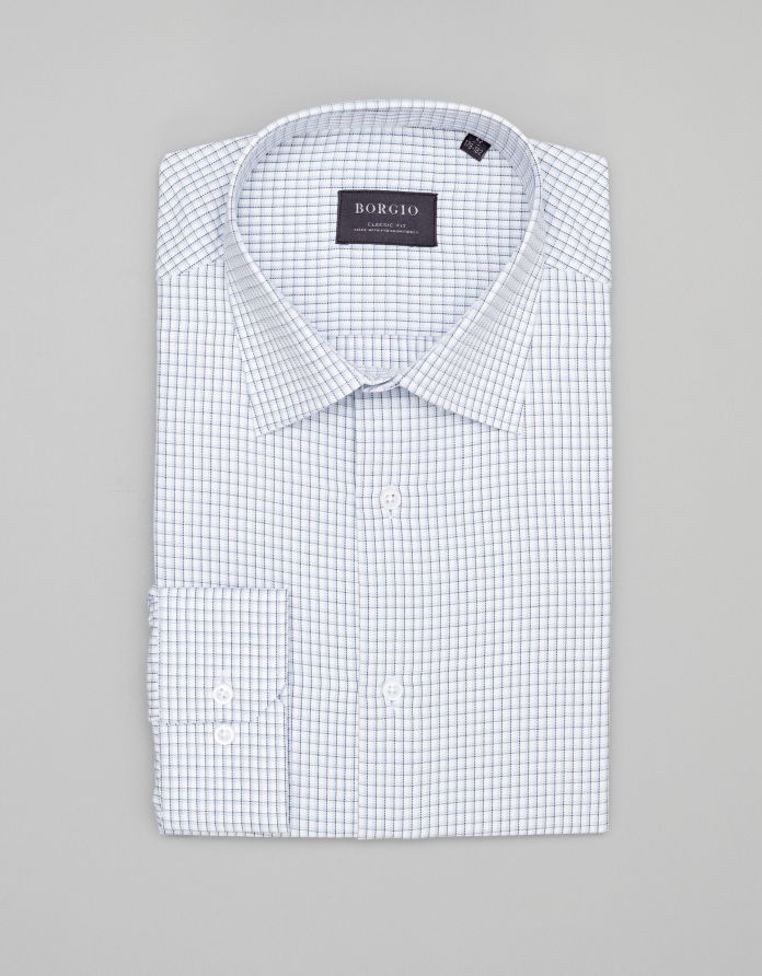 koszula matera 00455 długi rękaw błękit classic fit