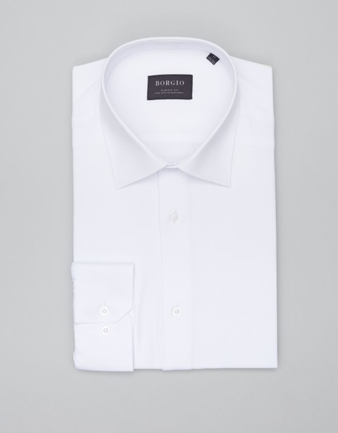 koszula francavilla 00462 długi rękaw biały classic fit