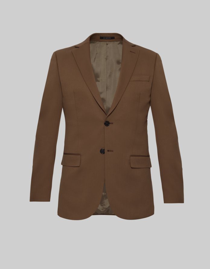 marynarka do zestawu lido 01 brąz slim fit