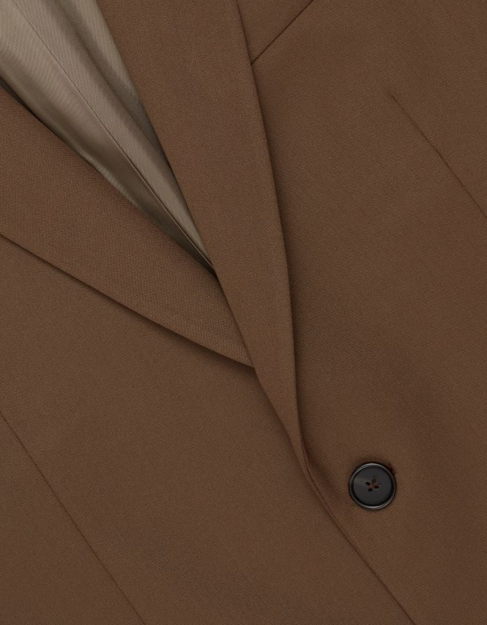 marynarka do zestawu lido 01 brąz slim fit