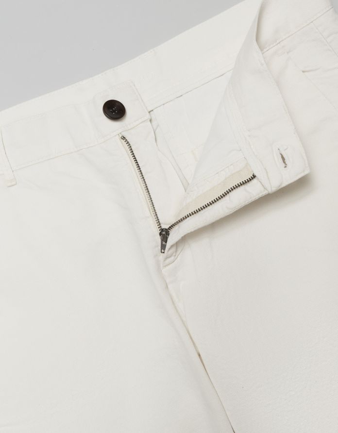 spodnie servigliano biały classic fit