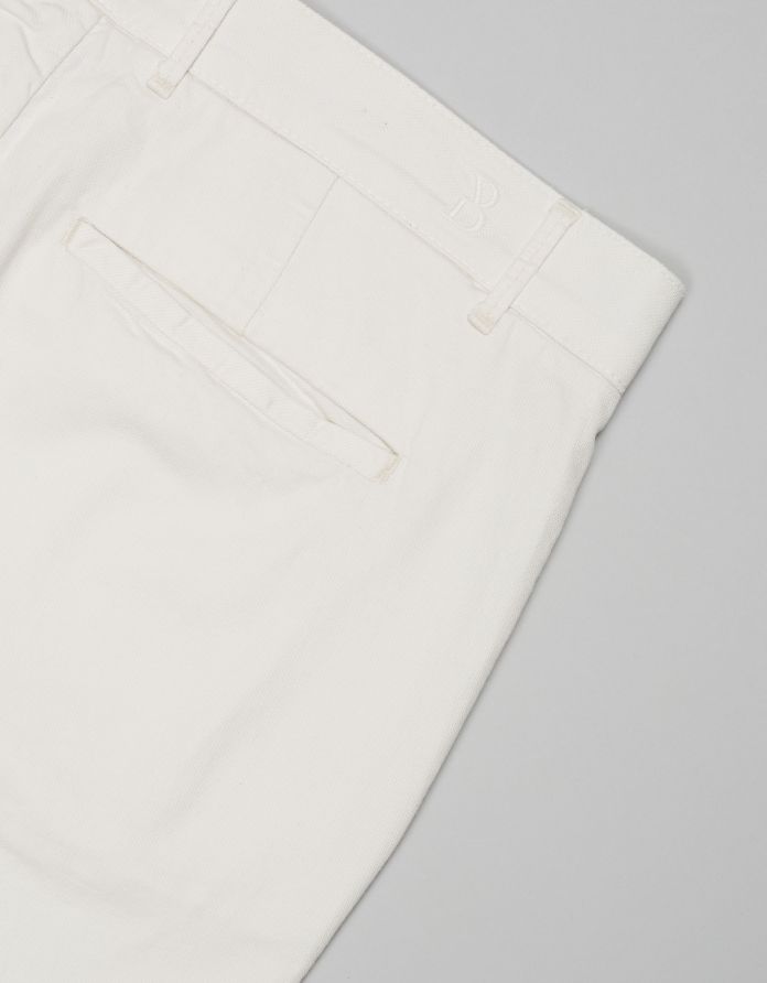 spodnie servigliano biały classic fit