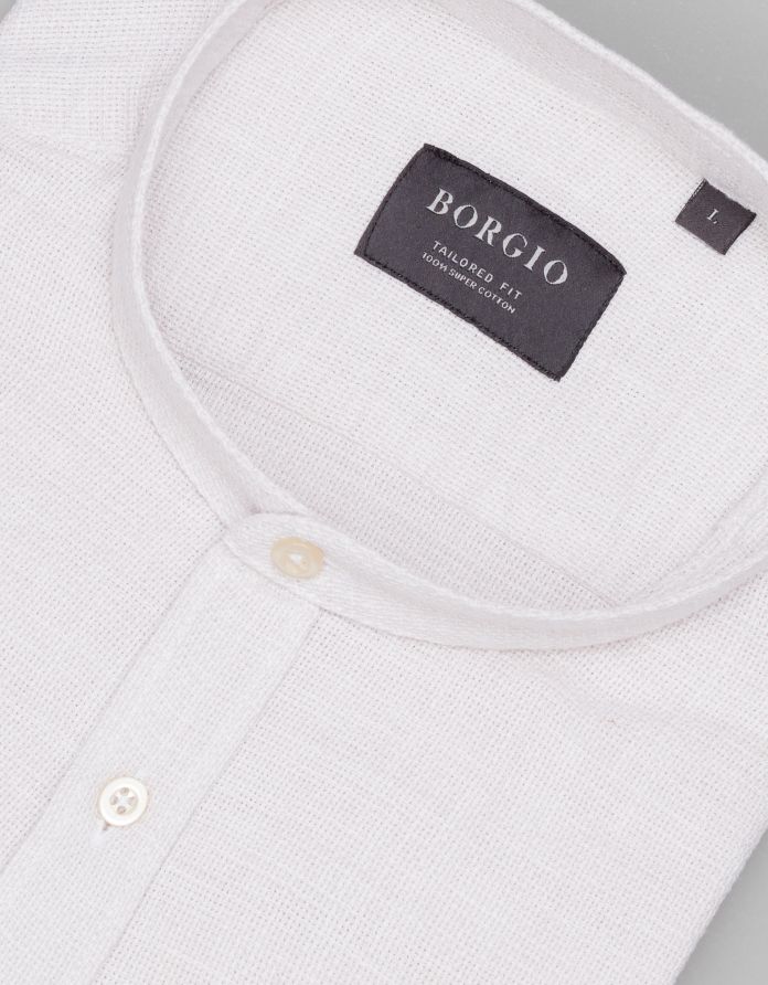 koszula limina 00490 długi rękaw beżowy tailored fit