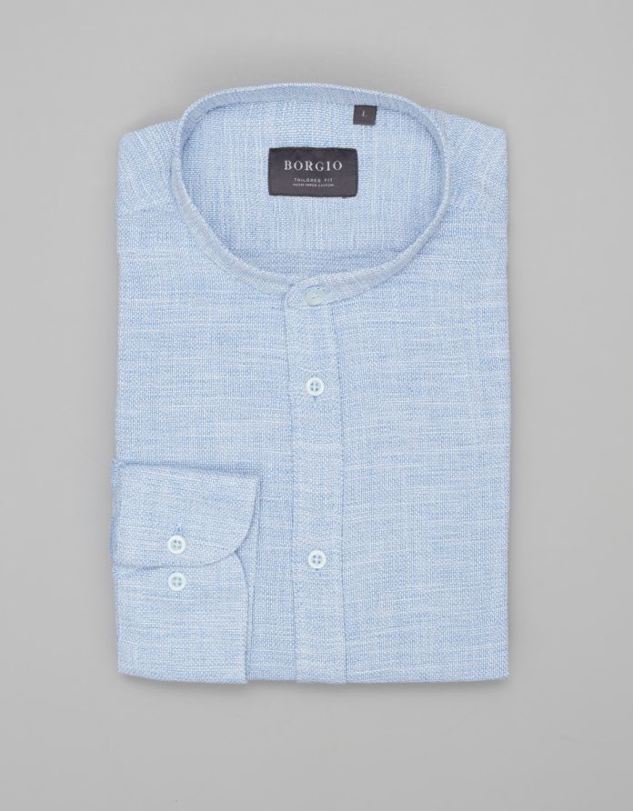 koszula limina 00491 długi rękaw błękit tailored fit