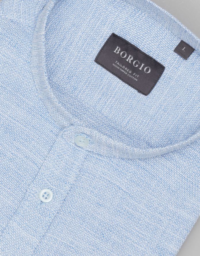 koszula limina 00491 długi rękaw błękit tailored fit