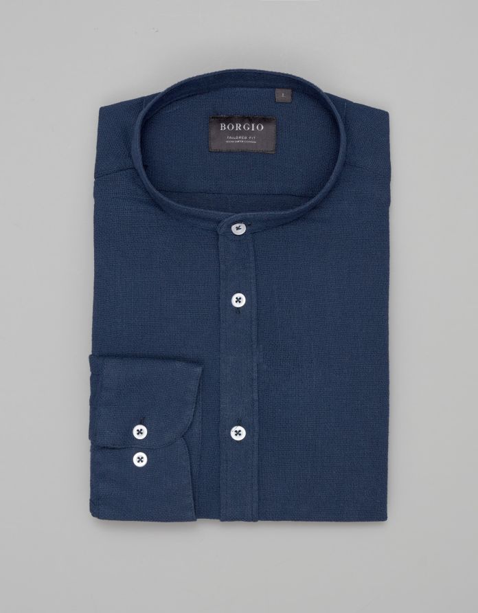 koszula limina 00492 długi rękaw granatowy tailored fit