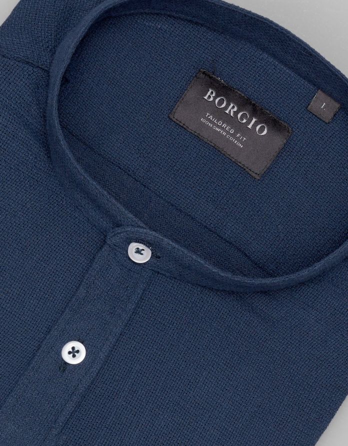 koszula limina 00492 długi rękaw granatowy tailored fit