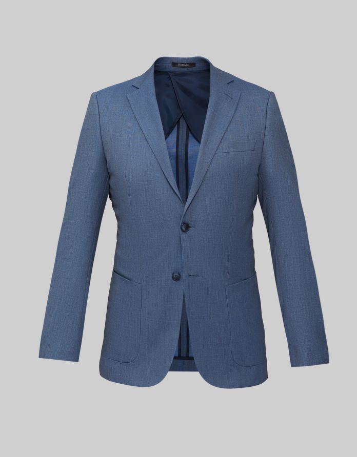 marynarka do zestawu teglio niebieski slim fit