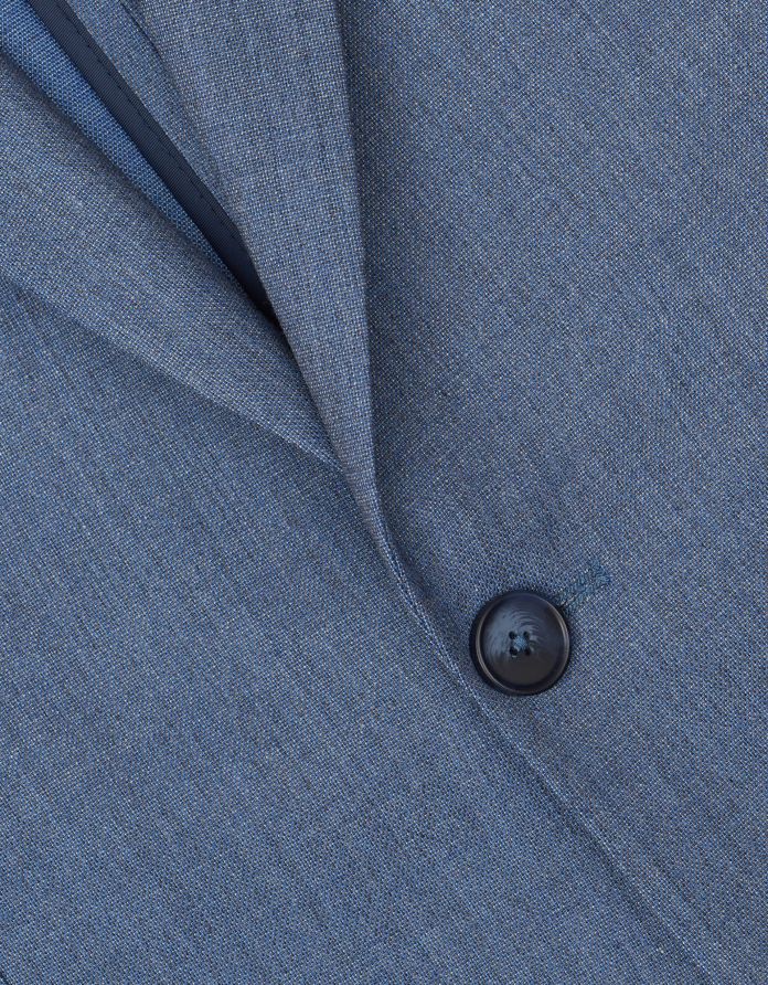 marynarka do zestawu teglio niebieski slim fit