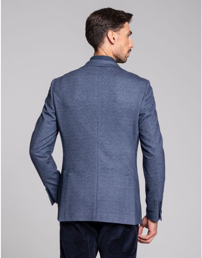 marynarka do zestawu teglio niebieski slim fit