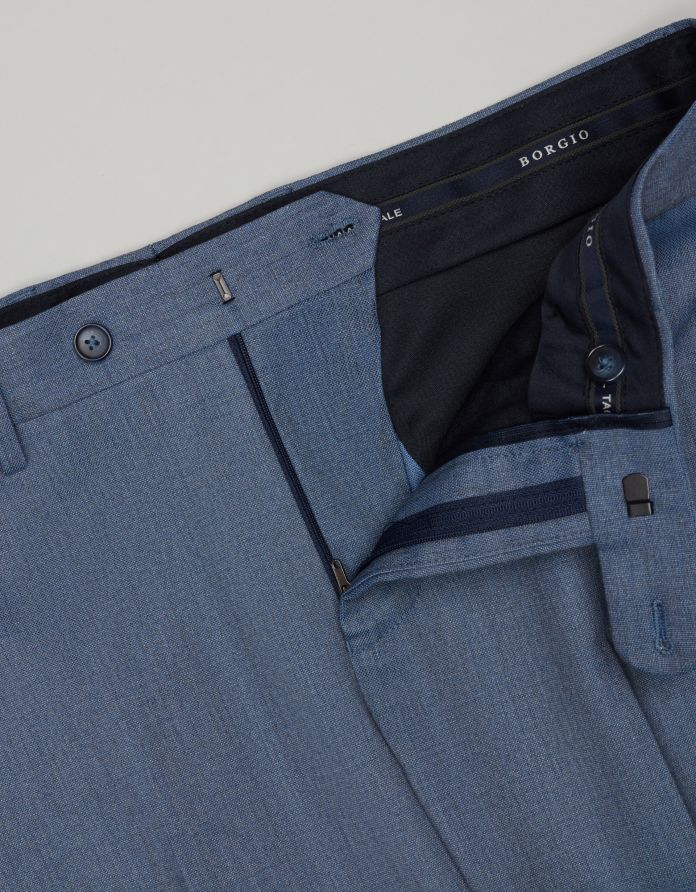 spodnie do zestawu teglio niebieski slim fit