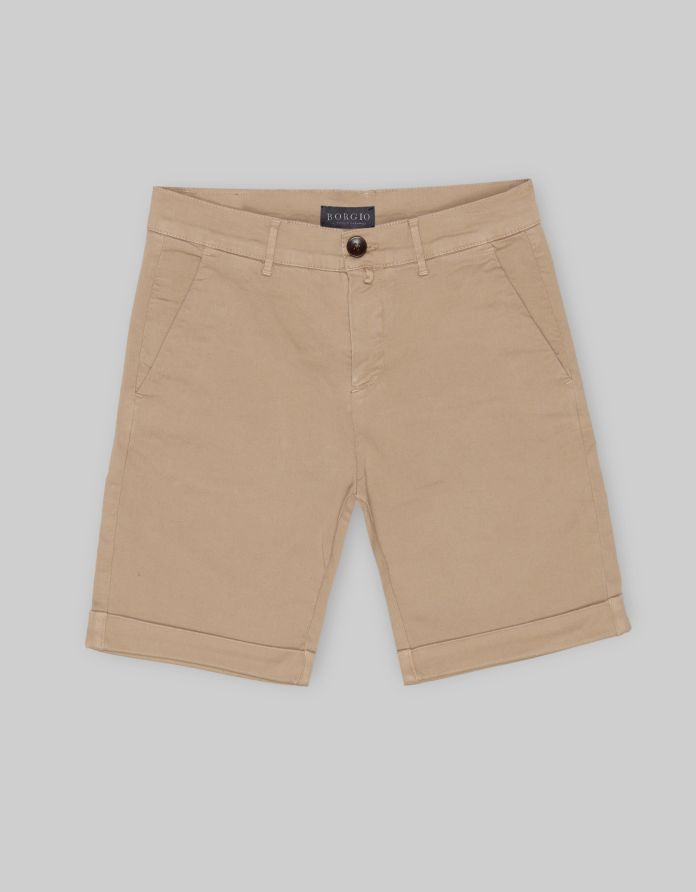 Krótkie spodenki menfi beżowe