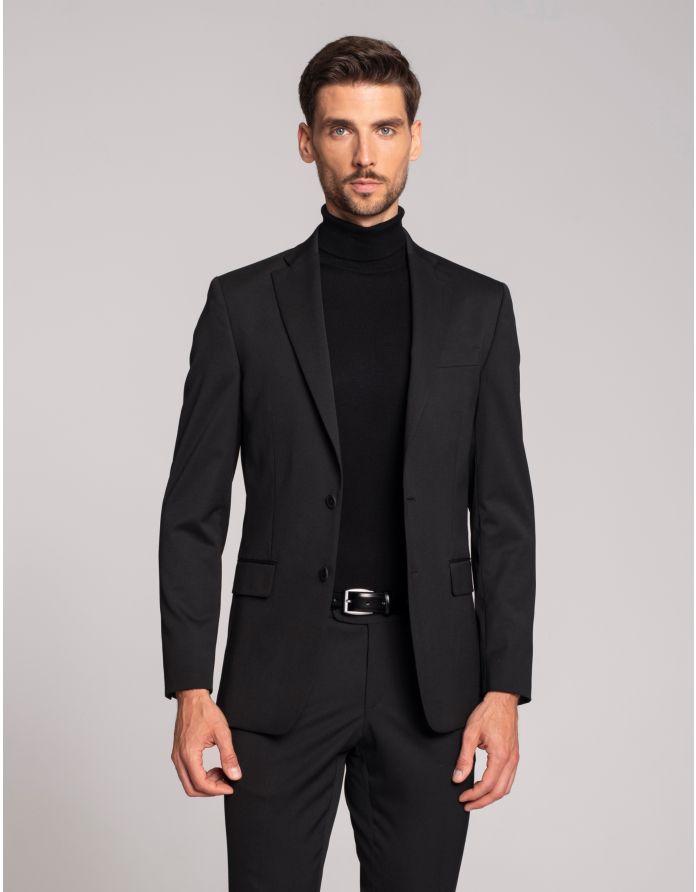 marynarka pellezzano czarny slim fit