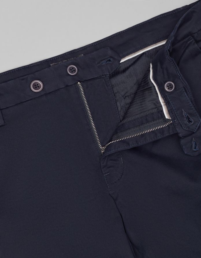 spodnie sagliano granatowy slim fit