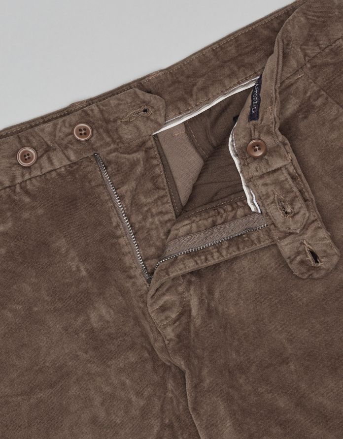 spodnie doberdo brąz slim fit