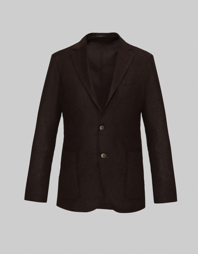 marynarka almenno brąz slim fit