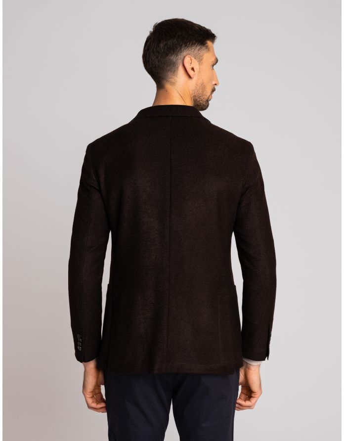 marynarka almenno brąz slim fit