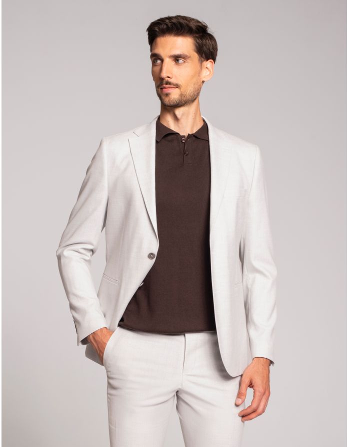 marynarka do zestawu erve 01 szary slim fit