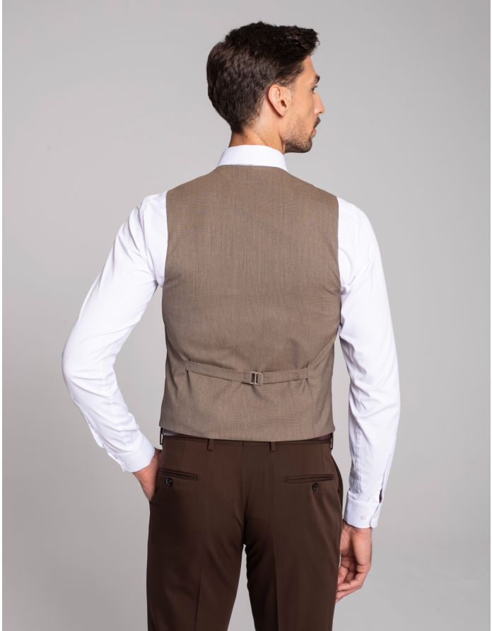 kamizelka livorno brąz slim fit