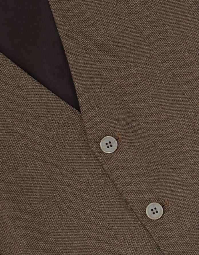 kamizelka livorno brąz slim fit