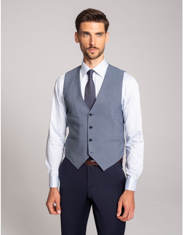 kamizelka livorno niebieski slim fit