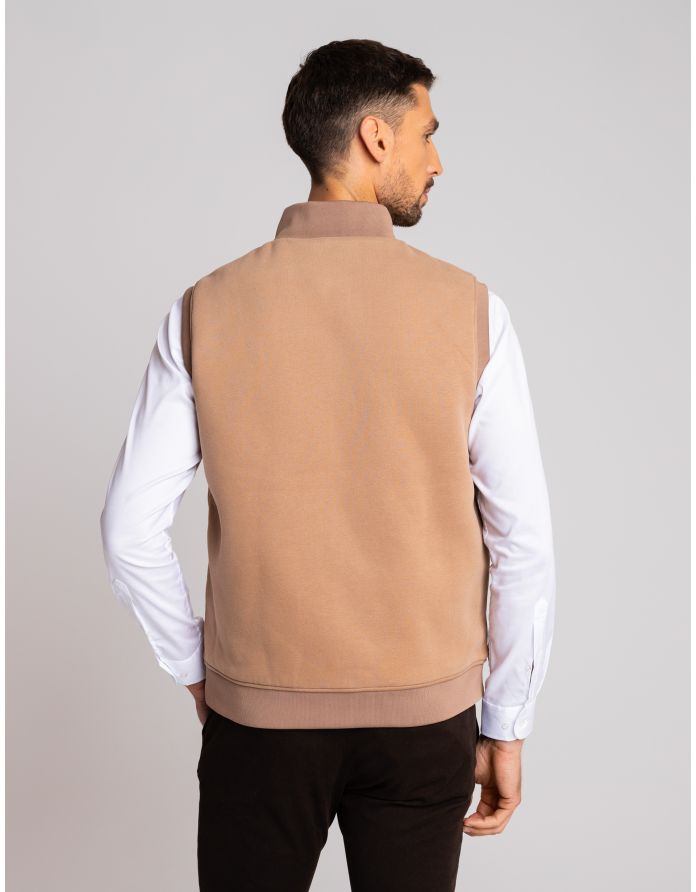 kamizelka sportowa montemezzo beżowy slim fit