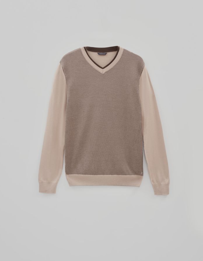 sweter borgarello vn brąz