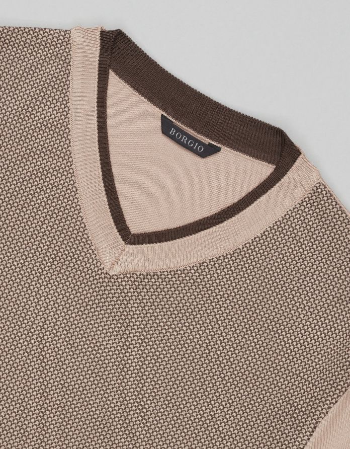 sweter borgarello vn brąz