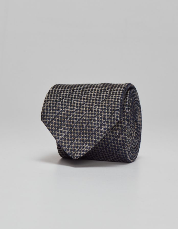 krawat seta&cotone 82 granatowy