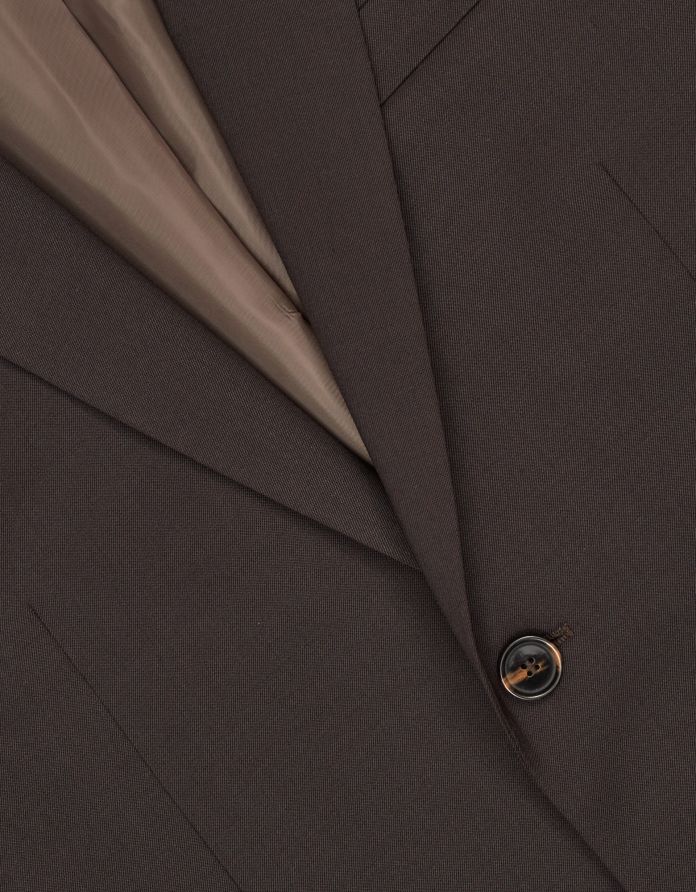 marynarka do zestawu gualdo brąz slim fit